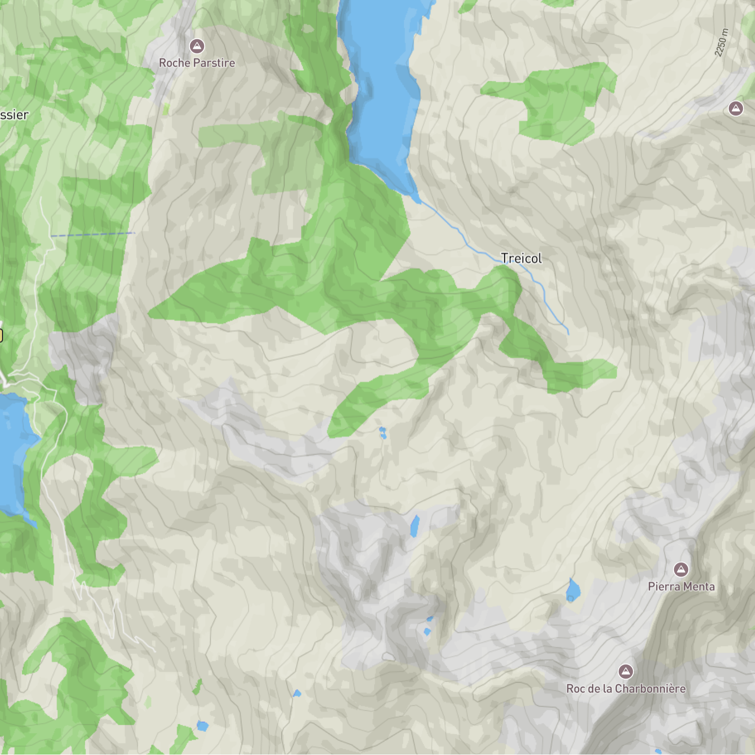 Mapbox Outdoors map screenshot.